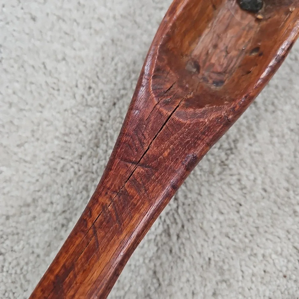 THICK VTG/Antique Hand Carved Wooden Spoon 18